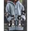 Winter Animal 3D Printed Casual Hooded Cloak Jacket
