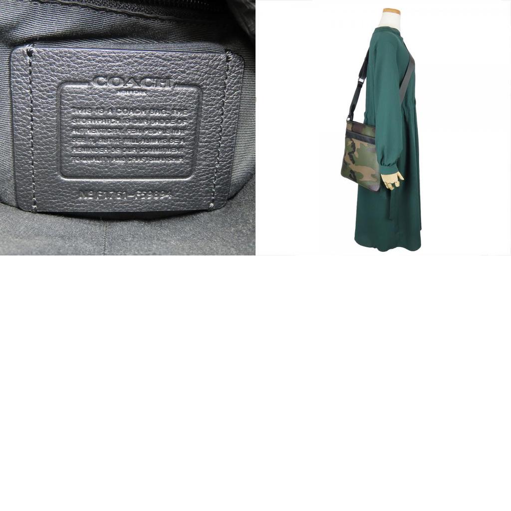 Used COACH Shoulder Bag F59894 leather/PVC Camouflage Camouflage