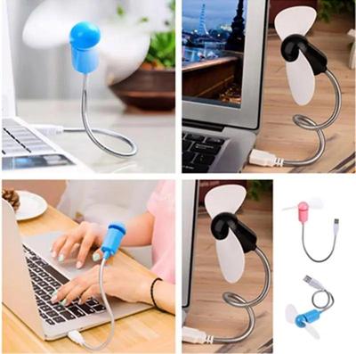 Гибкий USB мини-вентилятор охлаждения для ноутбука, настольного ПК, компьютера, складной вентилятор случайного цвета