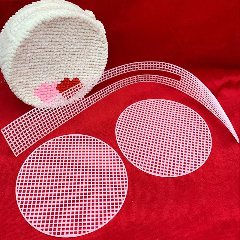Пластиковая сетка для вязания и плетения, DIY, аксессуары для шитья плетеных сумок, принадлежности для изготовления кошельков, проекты для вязания крючком