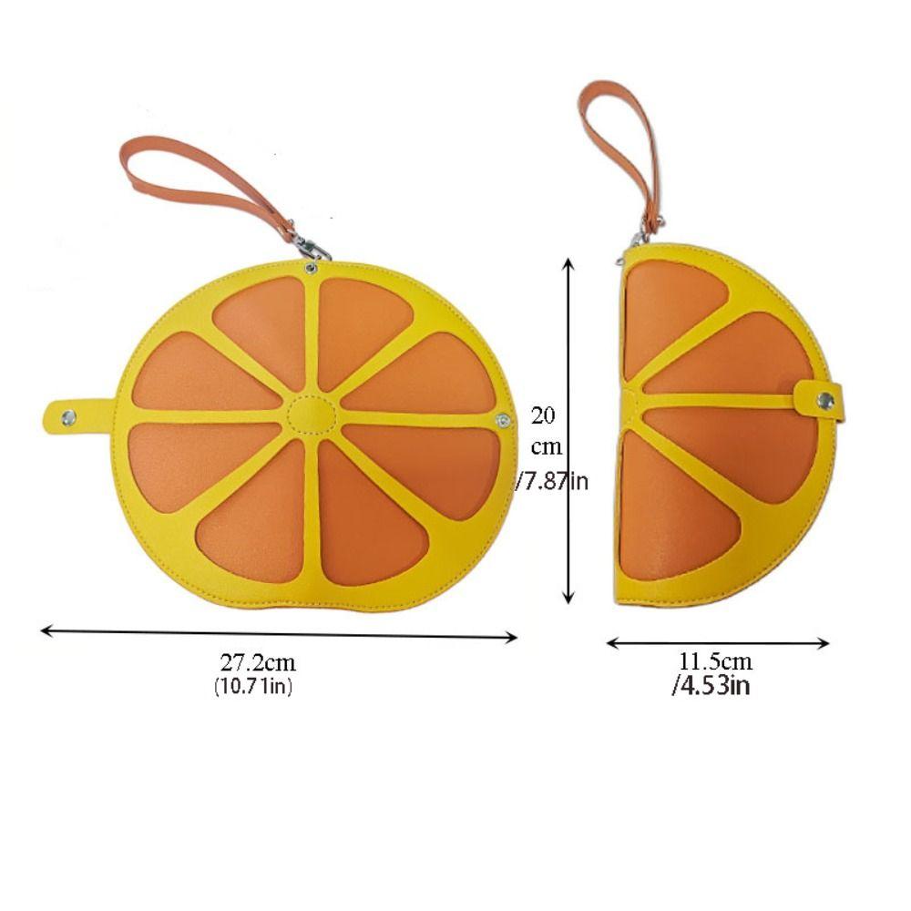 Orange Grapefruit Passport Holder Ultra-thin Passport Clip Creative Fold Purse Women