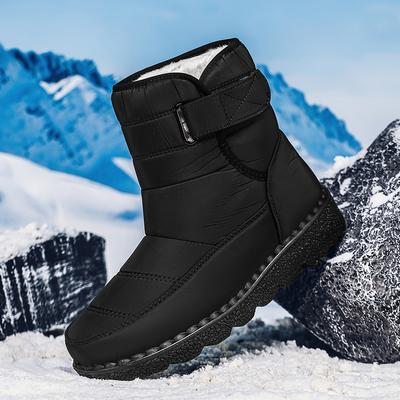 Женские теплые хлопковые ботинки, нейлоновые зимние ботинки, зимние полусапожки, нескользящие короткие ботинки