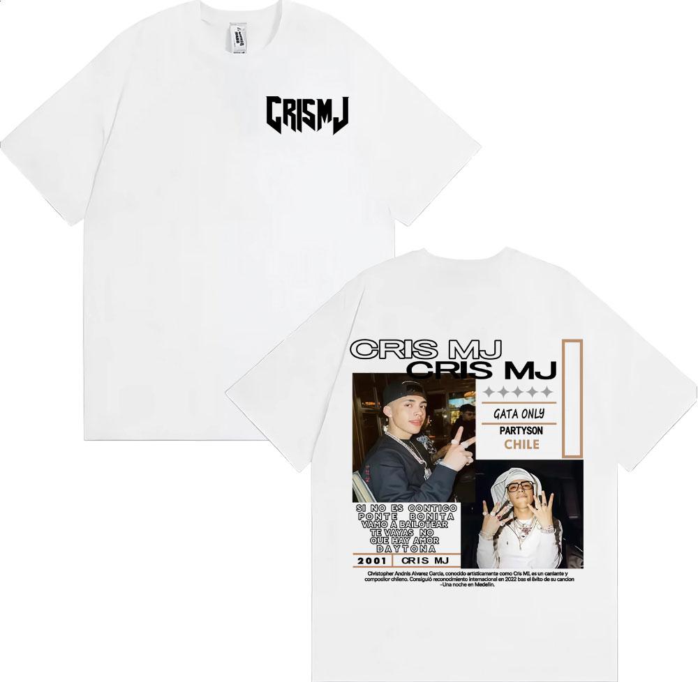 Rapper CRIS MJ Album Tour 2025 Graphic Tshirts Unisex Women Vintage 90s Hip Hop Street Tshirt Casual 100 Cotton Oversized T Shirt