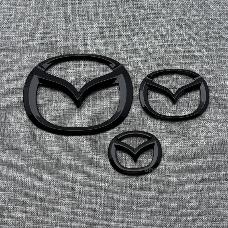 Для Mazda MX5 Miata NC ND Передняя решетка эмблема Задний значок на багажник Глянцевый черный ABS логотип Наклейка на кузов автомобиля Декаль Аксессуары rcfjz77