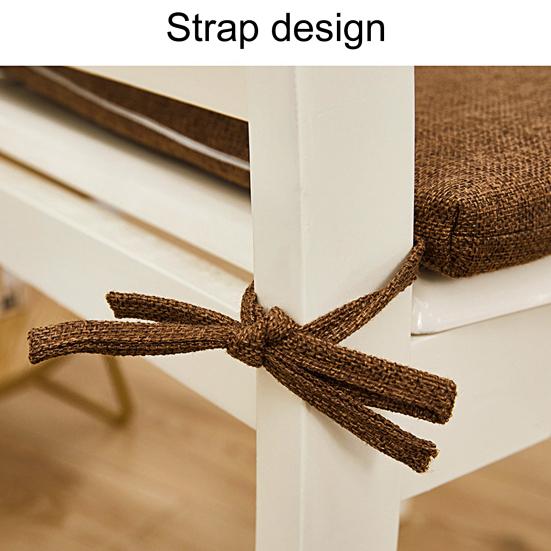 Подушка на стул с завязками Фиксированная Дышащая Хлопково-льняная Гостиная Удобное Сиденье Ягодицы