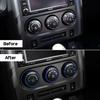 3X Blue Air Conditioner Button Knob Cover Trim Ring for Dodge Challenger 2009-14