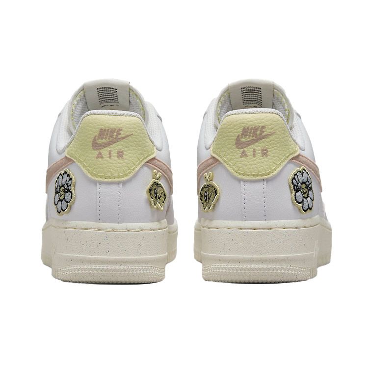 Nike Air Force 1 07 SE Flower Power Женские кроссовки White Boarder-Blue Citron-Tint DJ6377-100
