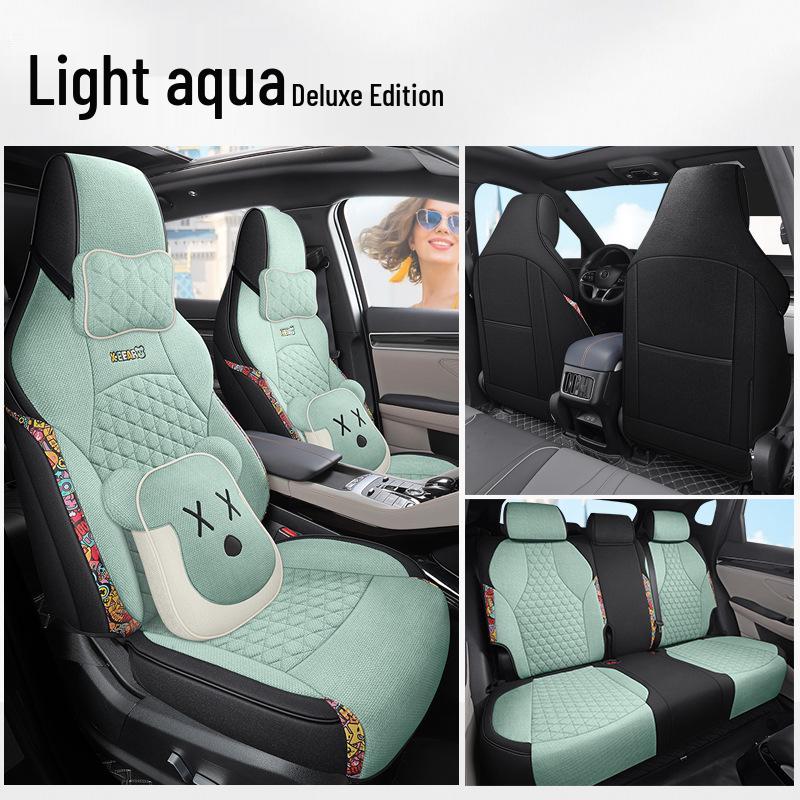 BYD Song Pro Linen Cartoon Seat Cover - All-Season Universal Cushion