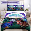 3pcs Super Monsters Bedding Set Duvet Cover Closure Includes 1 Duvet Cover & 2 Pillowcases, Soft and Comfortable for All Seasons.