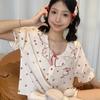 Strawberry Hello Kitty pajamas women's summer new lace short-sleeved thin Japanese student homewear suit can go out