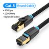 Ethernet-кабель Vention Cat8 2м 3м 8м с нейлоновой оплеткой 40 Гбит/с 2000 МГц SFTP Интернет-кабель для модема, роутера, игровой сети, патч-корд