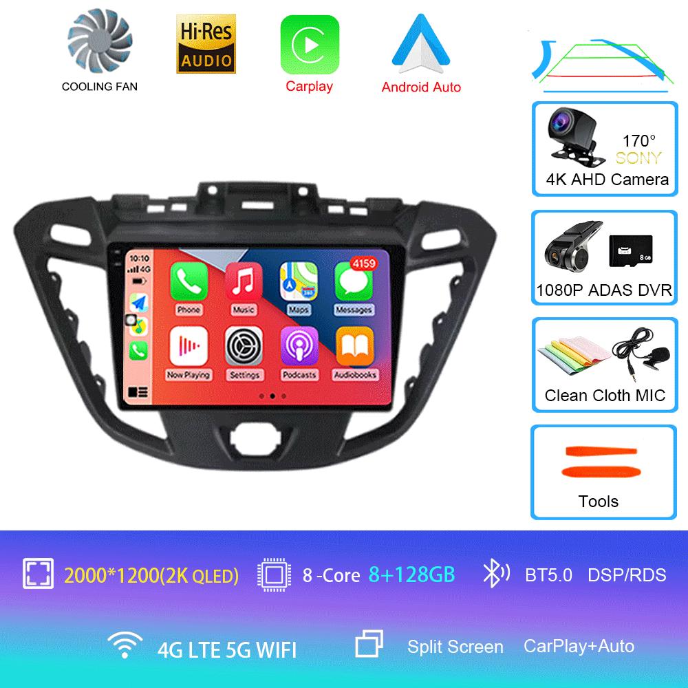 Android 14 для Ford Tourneo Custom 1 I Transit 2012 - 2021 Автомобильный радиоприемник Мультимедиа Видеоплеер Навигация стерео GPS Нет 2din 2 din