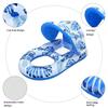 2-in-1 Inflatable Floating Mat & Surfboard for Swimming Pool Beach with Handle Sunshade Kids Adults Toy
