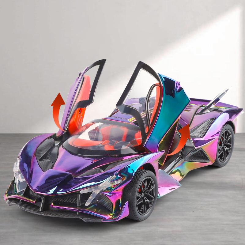 1:24 Apollo Project EVO Electroplate Supercar Diecat Model Car Alloy Miniauto Mini GT Classic Love Valentine's Day Gift For Boy