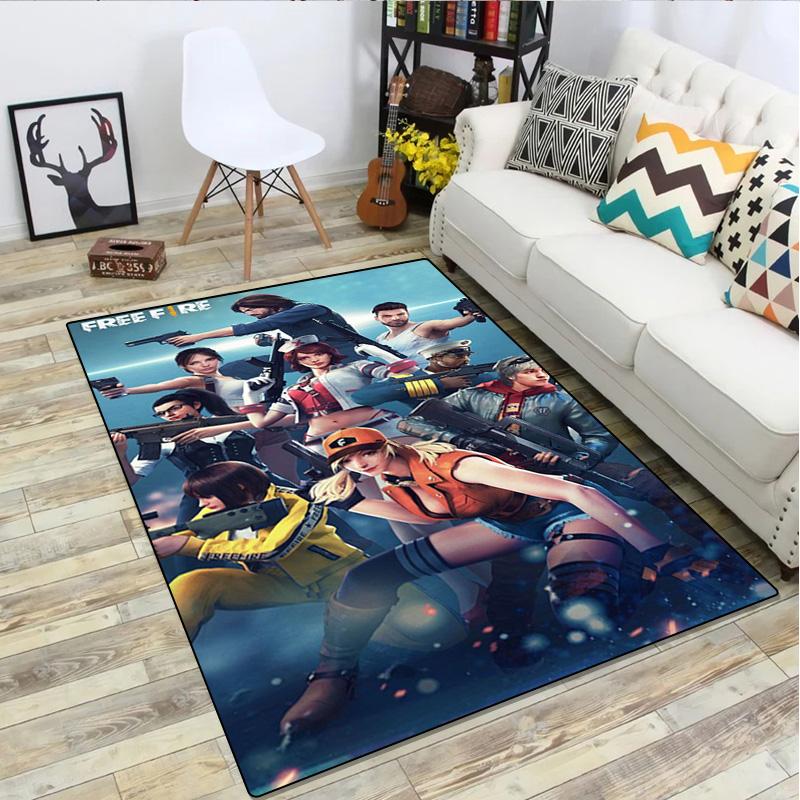 1Pc Free Fire Print Rug - home decoration Carpet For Living Room Bedroom Flooring Computer Chair Area Rug