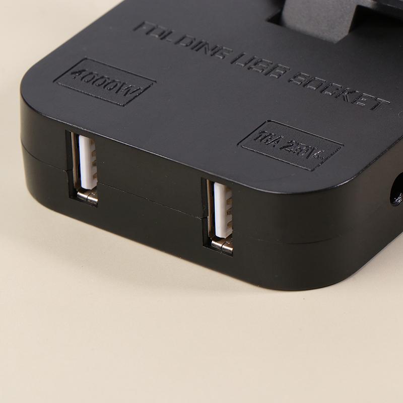 Вращающаяся на 180 градусов розетка 3-в-1 EU Plug Converter Удлинитель для путешествий EU Multi-Plug Тонкий беспроводной адаптер для розеток Розетки