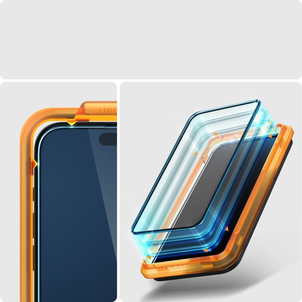 Szkło Hartowane Spigen Alm Glass Fc 2-Pack Iphone 15 Plus Black