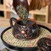 Фиолетовый керамический старинный чайник, керамический резной чайник кунг-фу, одинарный чайник, устройство для заваривания чая пуэр, чайные наборы, китайский чайник