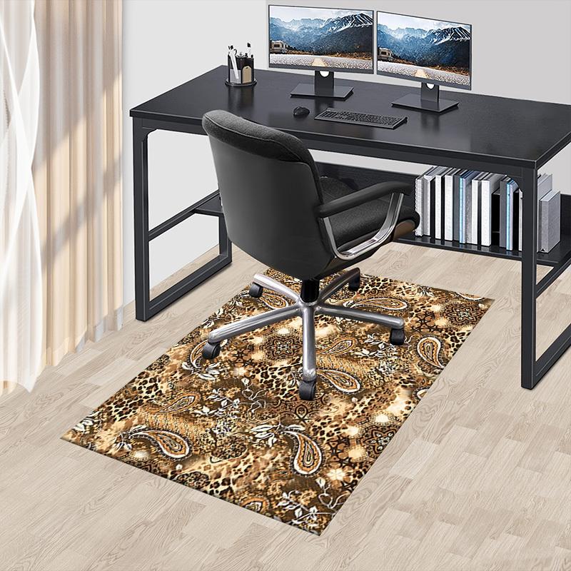 1 шт. Ковер с леопардовым принтом и узором пейсли, экстрабольшой, нескользящий, для пола, офиса, семьи, спальни, ковер для большой площади, ковер для помещений, яркие цвета