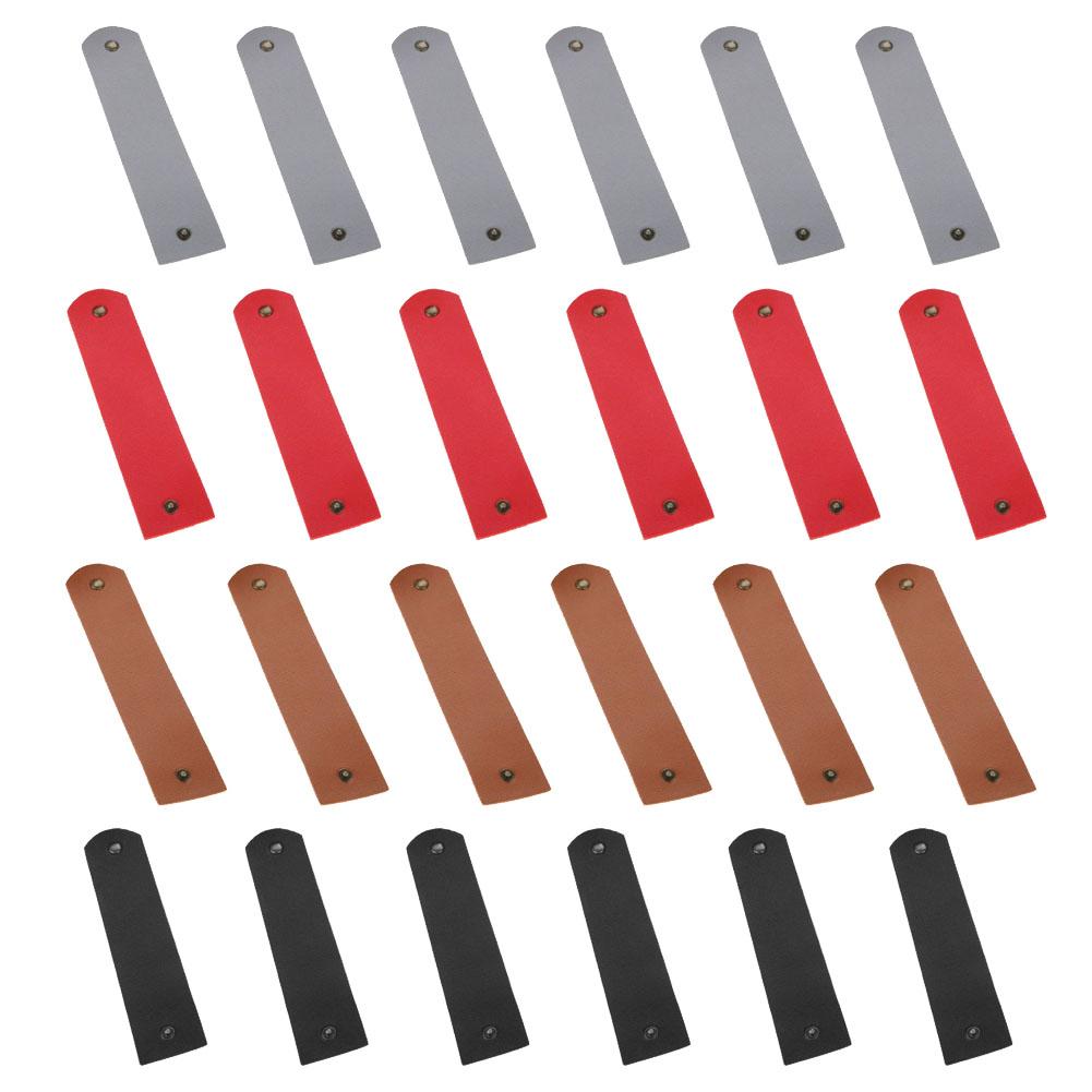 6 Pieces Rustic Leather Napkin Rings for Dinner Table Handmade PU Leather Rings Waterproof and Long Lasting Napkin Holders