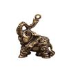 Handcrafts Brass Elephant Keychain Pendant Ornament Representing Strength and Luck for Traditional Decors Enthusiasts
