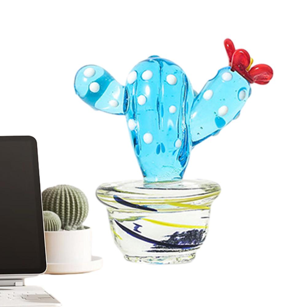 Мини-фигурки кактусов, украшения, стеклянный кактус, бонсай, декор, скульптуры и фигурки, настольные украшения, украшения для автомобилей и дома, игрушки