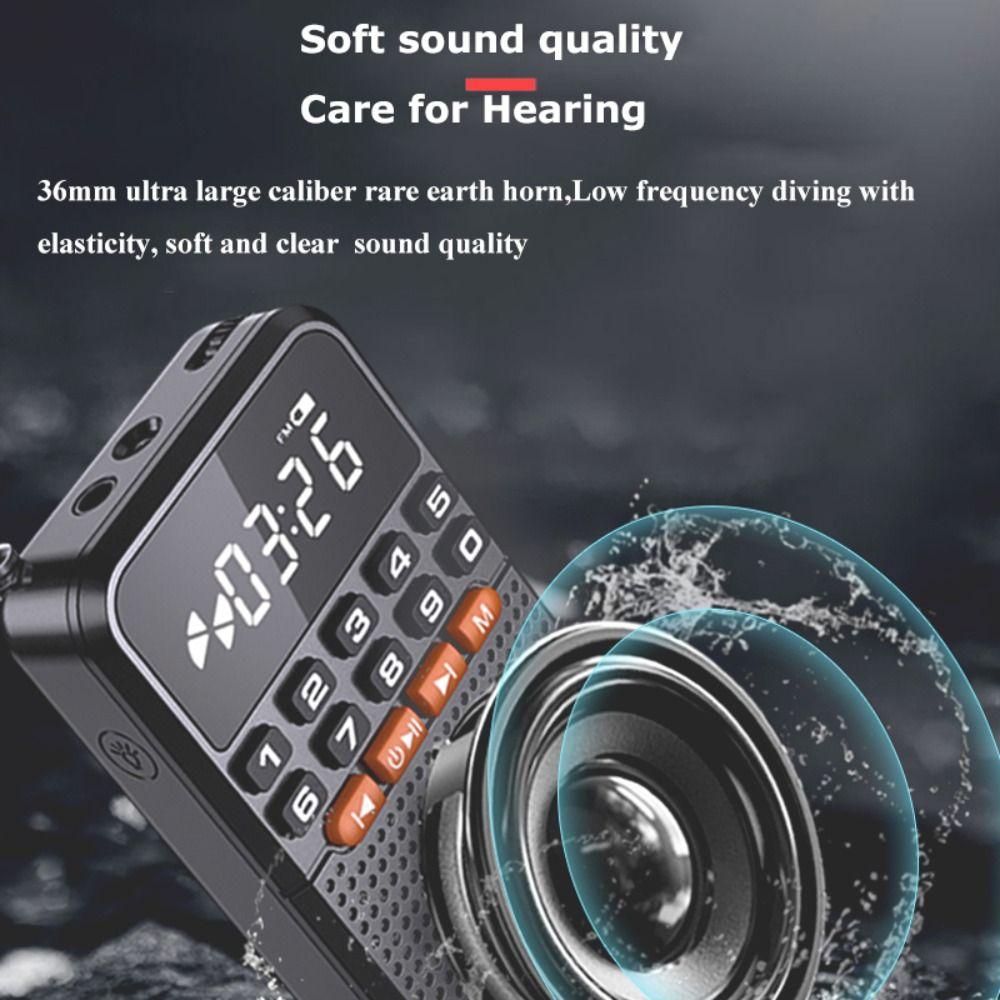 FM Mini Bluetooth Speaker Portable Radio TF Card Music Player Pocket Radio Receiver Camping