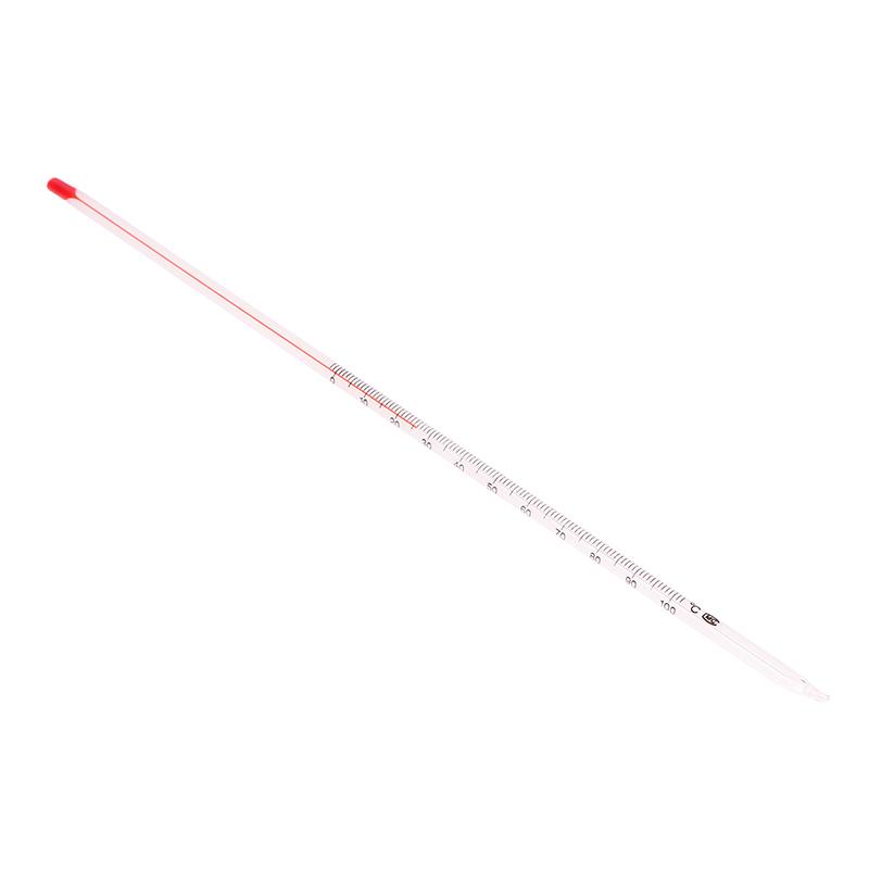 1Pc Glass Thermometer Home Brew Laboratory Red Water Filled Thermometer Glassware For Chemistry Lab School Home Use