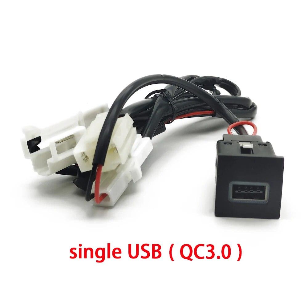 Автомобильное USB-зарядное устройство для VW Golf 6 Jetta 5 MK5 Scirocco 2006-2012 PD Quick Charge QC3.0, кнопка автомобильного адаптера для зарядки телефона