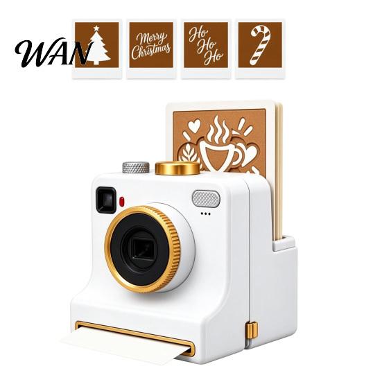 Coffee Stencil Shaker 3D Printed Christmas Latte Art Camera, Printer with Interchangeable Pattern Templates, Cocoa Powder Maker for Cappuccino