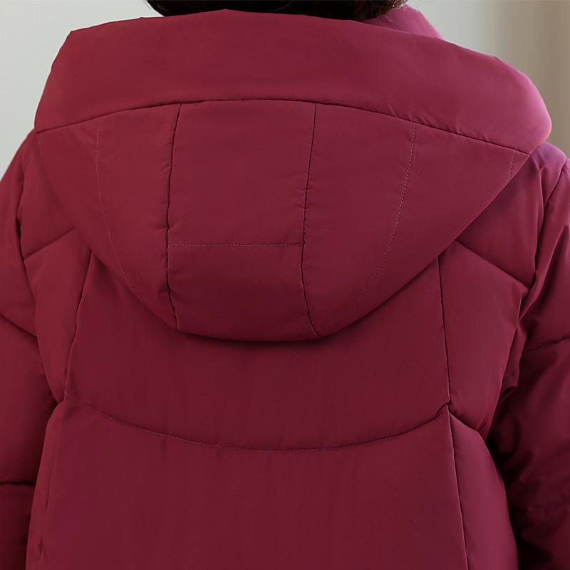 Plus Size Women's Parkas Winter Warm Jackets Hooded Elegant Loose Thick Outerwear Middle Age Women's Coats