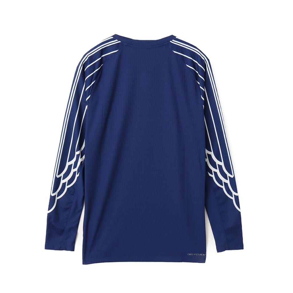 Air Jordan Paris Saint-Germain 2024/25 Матчевая Четвертая Dri-FIT ADV Футбольная Аутентичная Футболка с Длинным Рукавом Blue Void/Phantom/Phantom Мужские Топы HJ7322-493