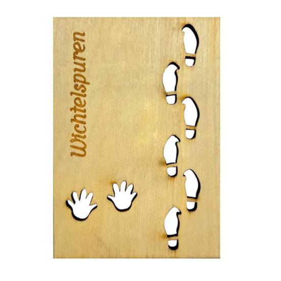 Рождественский декор Трафареты Деревянный гном Шаблон следа Многоразовые DIY Снег Живопись Гном Трафареты