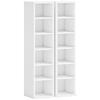 204 CD Storage Racks Set of 2, Blu-Ray Tower Stand with Adjustable Shelves, Bookshelf Organizer, White
