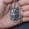 Dark Style Owl Skull Necklace, Niche Retro Artistic Outfit Pendant ,A Gift for My Boyfriend