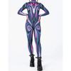 Women 3D Digital Printing Halloween Cosplay Tights Jumpsuit Adult One-piece Carnival Party Stage Show Dance Costume Outfit