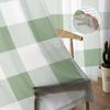 Sage Green Plaid Sheer Curtains for Living Room Decoration Window Curtains for Kitchen Tulle Voile Organza Curtains