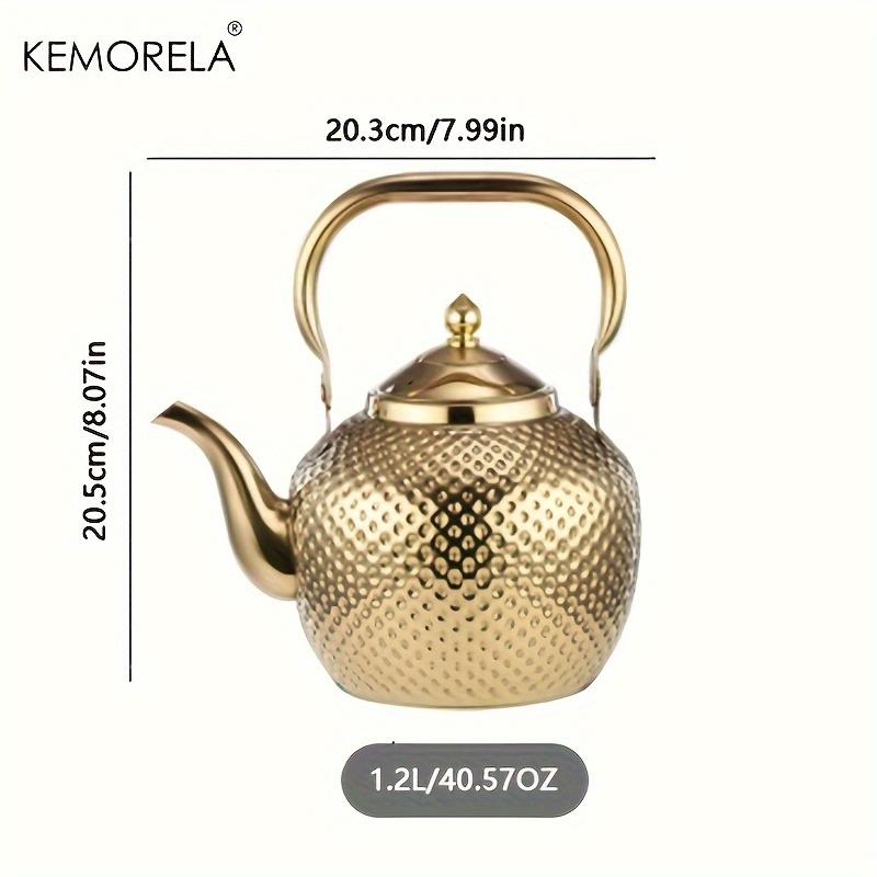 KEMORELA 1 шт. чайник из нержавеющей стали 1,2/1,5/2 л, чайник с фильтром, чайник для отеля, кофейник, индукционная плита, чай