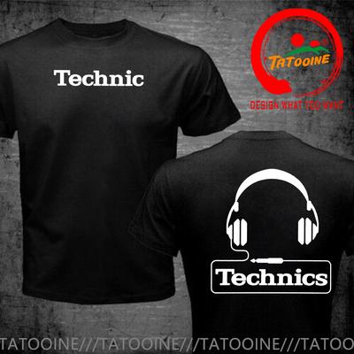 Футболки с принтом наушников Technics Унисекс Диско DJ Вечеринка Хаус Детройт Харадзюку Модная Футболка Оверсайз Трендовая DJ Футболка Топы