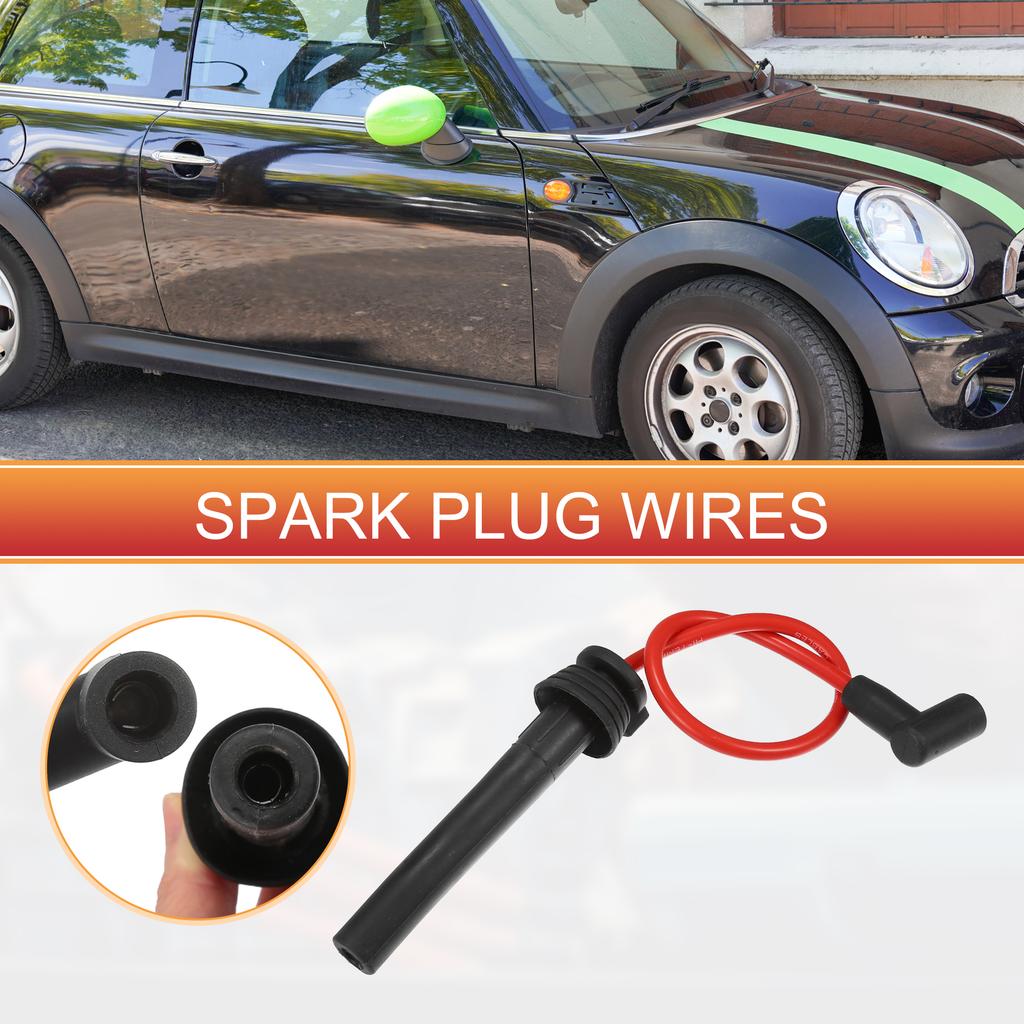 UXCELL 4pcs Car Spark Plug Coil Wires Ignition Coil Harness Cable 7mm Fit for MINI Cooper R50 R52 R53