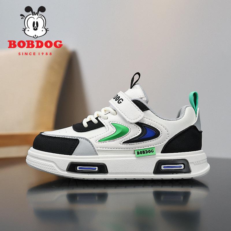 Babudou children's low-top sneakers2026New spring collection: leather upper, non-slip, casual athletic running shoes for boys