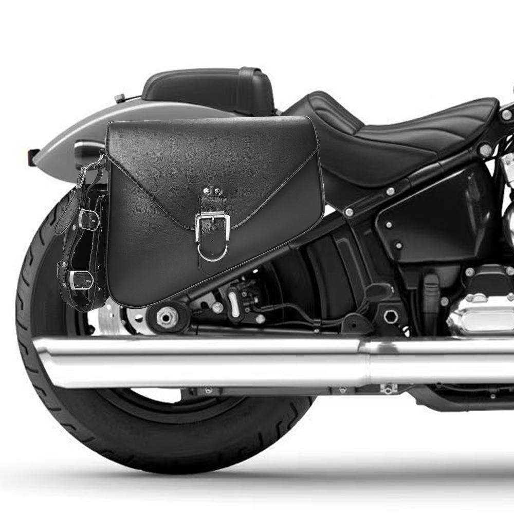 Motorcycle PU Leather Side Saddle Bags L+R Fit for Harley Sportster XL 883 1200 Chopper Cruiser Cafe Racer Softail Bobber