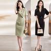 Aishangchen Женское Летнее Платье Высокого Класса для Работы Темпераментное Приталенное Костюм OL