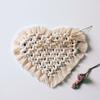 Новый богемный стиль, хлопковая веревка, подставка для чашки, хлопковая подставка ручной работы в форме сердца, однотонный коврик для чашки, макраме