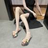 Flower women's shoes slippers 2025 summer new fashion home indoor and outdoor wear versatile beach shoes flat one-word
