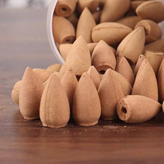 58 шт./кор. конус для благовоний, натуральный аромат, рефлюкс, растительные специи, китайские традиционные благовония из сандалового дерева, ароматерапия для медитации