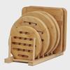 Thick Round Bamboo Placemats and Coasters - Heat-Resistant Table Mats