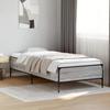 VidaXL Bed Frames Sonoma Grey 90x200 Cm Engineered Wood and Metal, Bed, Guest Bed, Single Bed, Bedroom Furniture 844969