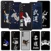 Японский martial arts Judo Мягкий чехол для телефона для Samsung Galaxy S25 Edge S24 Plus S23 FE S22 S21 S20 Ultra 5G S10 Черный Защитная крышка