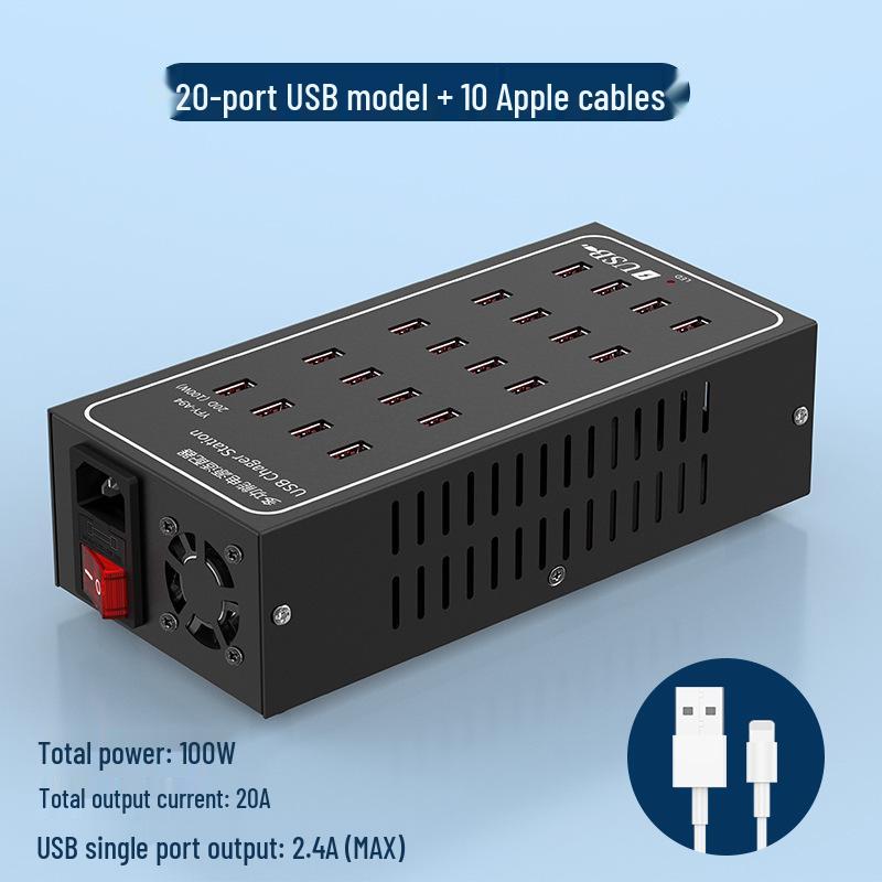 Многопортовое USB-быстрое зарядное устройство: Умная настольная зарядная станция для нескольких устройств